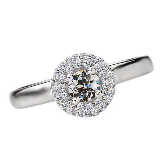 natural round diamond 3ct ring front view