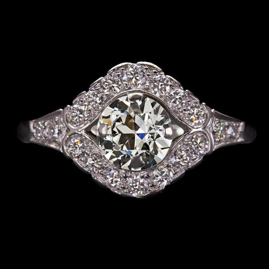 natural round diamond 3.50ct ring front view