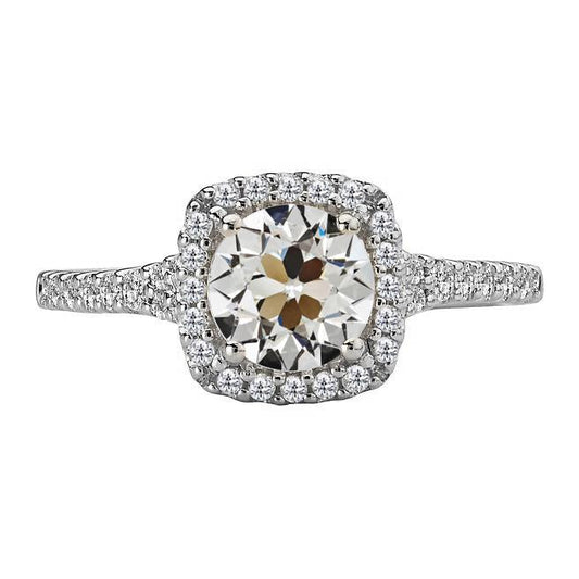 natural round diamond 4.50ct ring front view