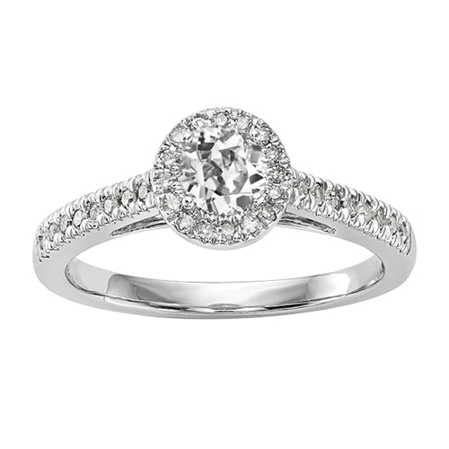 natural round diamond 2.75ct ring front view