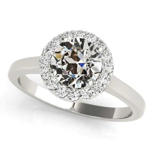 natural round diamond 3.50ct ring front view