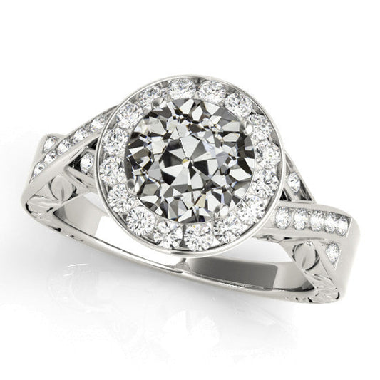 natural round diamond 4.50ct ring front view