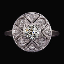 Halo Round Old Mine Cut Natural Earth Mined Diamond Wedding Ring Vintage Style 2.50 Carats
