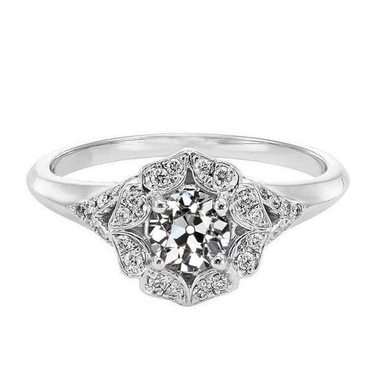 natural round diamond 2.50ct ring front view
