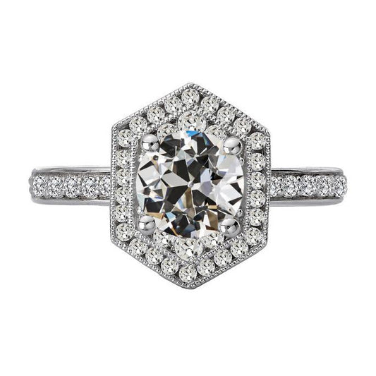 natural round diamond 5.50ct ring front view