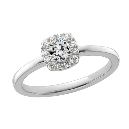 natural round diamond 2.25ct ring front view