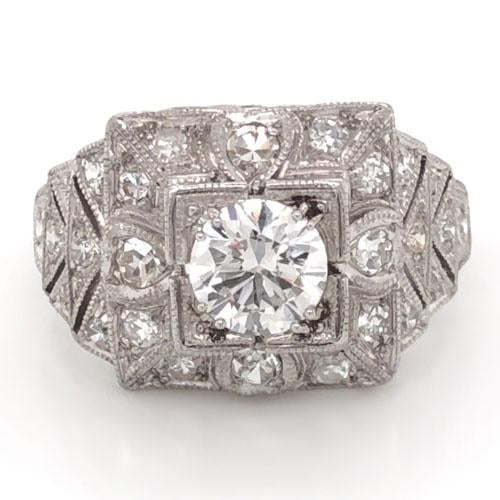 natural round diamond 3.25ct ring front view