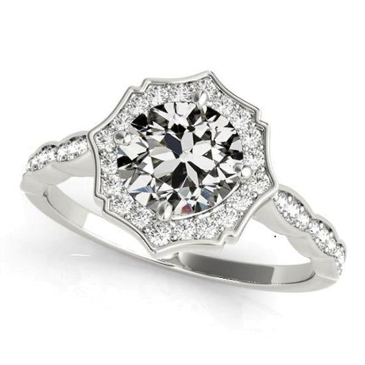 natural round diamond 4.50ct ring front view