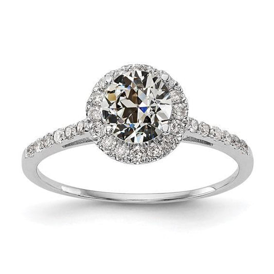 natural round diamond 3ct ring front view