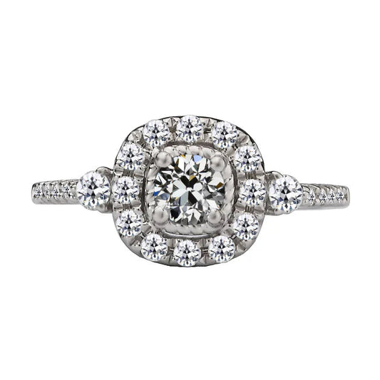 natural round diamond 4.50ct ring front view