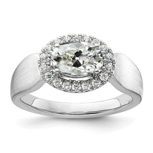 natural round diamond 4ct ring front view