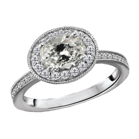 natural round diamond 4.50ct ring front view