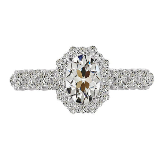 natural round diamond 5ct ring front view