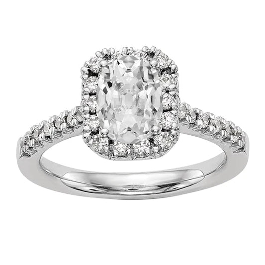 natural round diamond 5.50ct ring front view