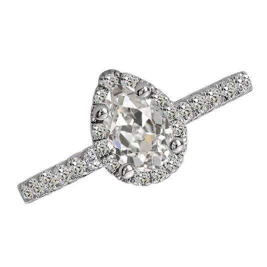 natural round diamond 5ct ring front view
