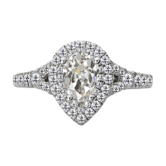 natural round diamond 6ct ring front view