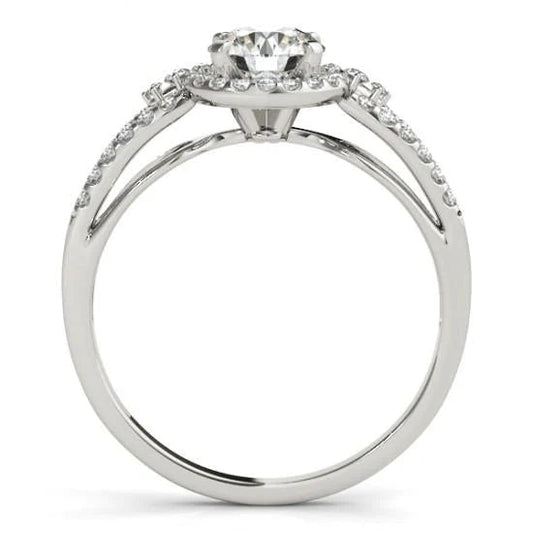 natural round diamond 1.50ct ring side angle