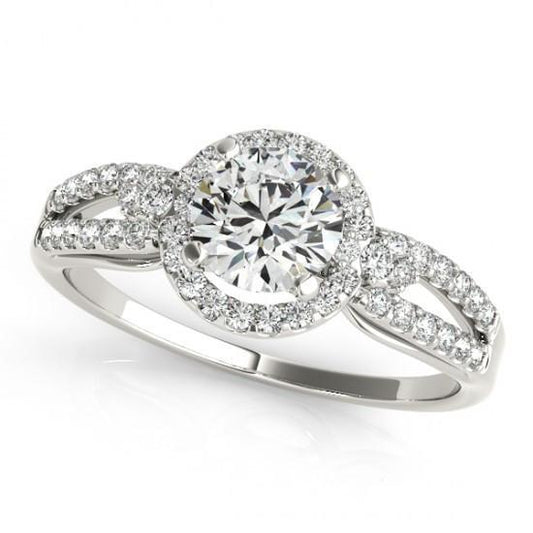 natural round diamond 1.50ct ring front view
