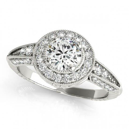 natural round diamond 1.75ct ring front view