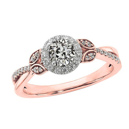 natural round diamond 2.50ct ring front view