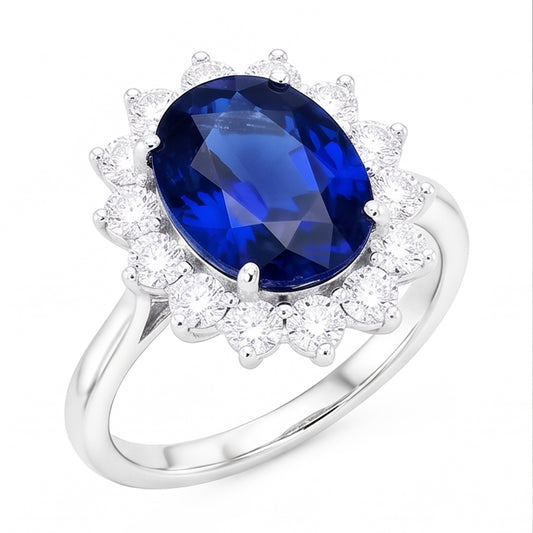Halo Sapphire Ring