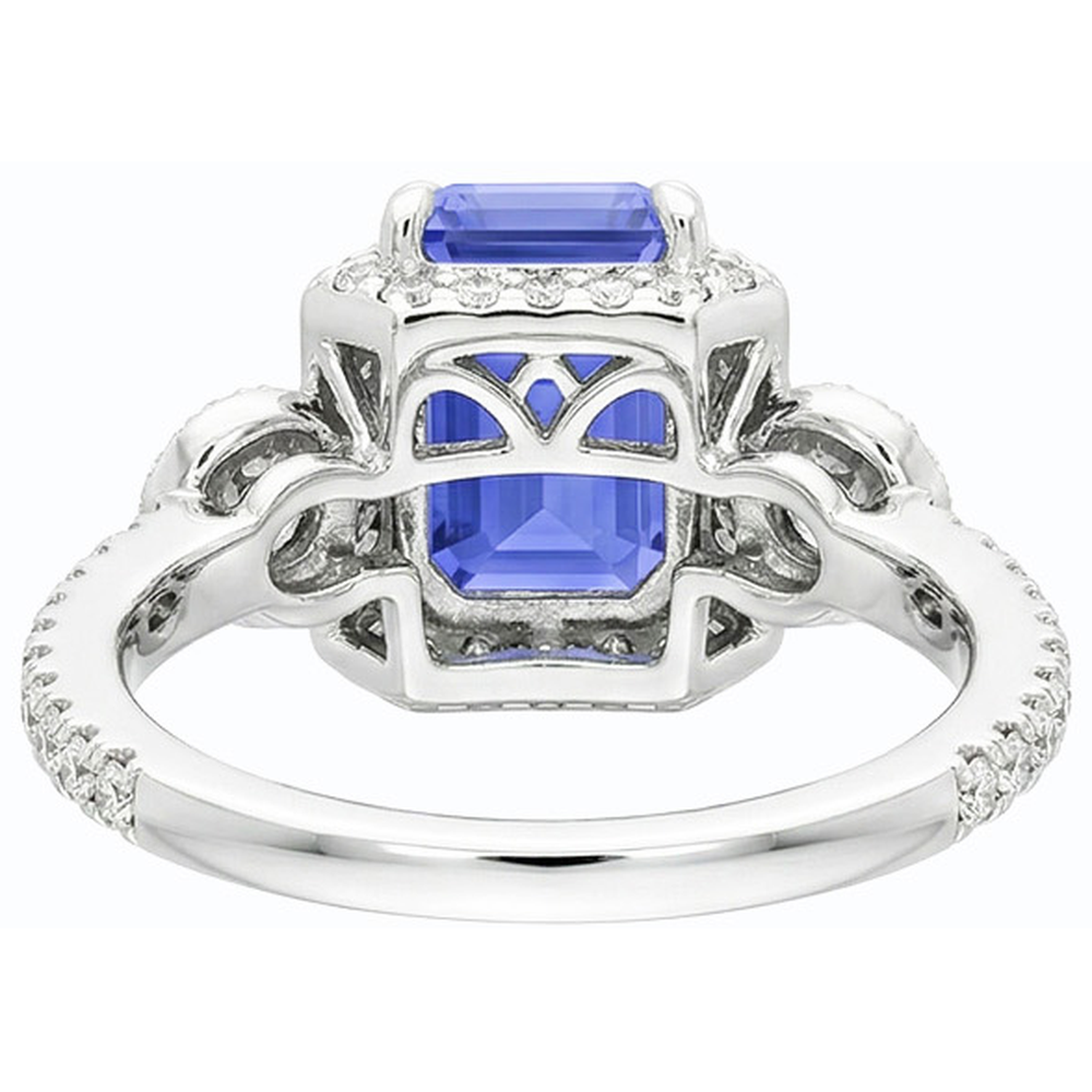 Halo Sri Lanka Blue Sapphire Ring