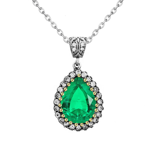 Premium Emerald Precious Stone Pendant 1.50 ct – main view