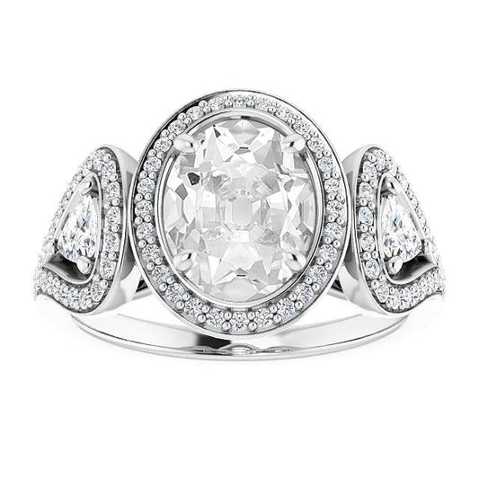 natural round diamond 10.50ct ring front view