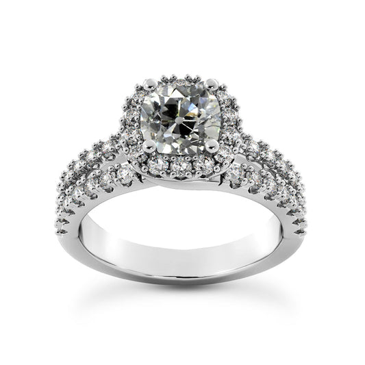natural round diamond 4.75ct ring front view