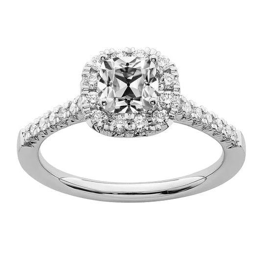 natural round diamond 4ct ring front view