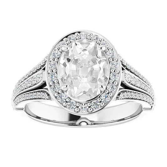 natural round diamond 8ct ring front view