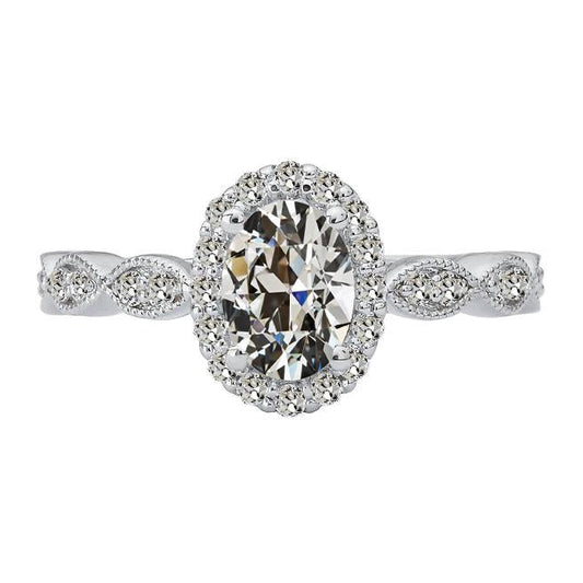 natural round diamond 5ct ring front view