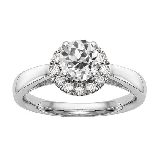 natural round diamond 2.75ct ring front view