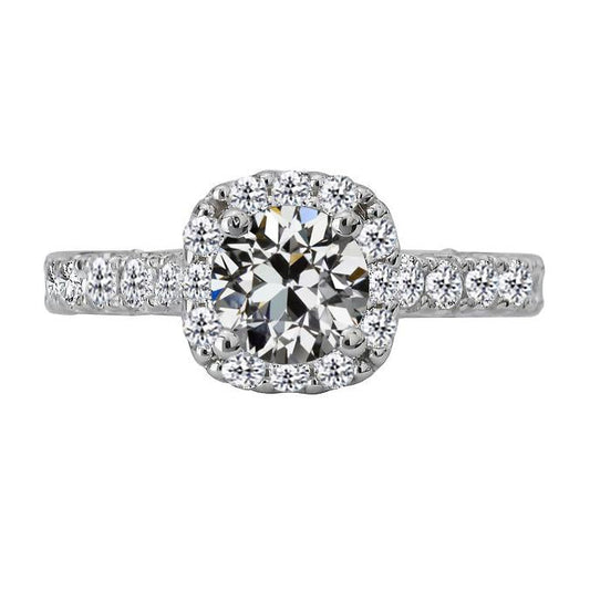 natural round diamond 4.50ct ring front view