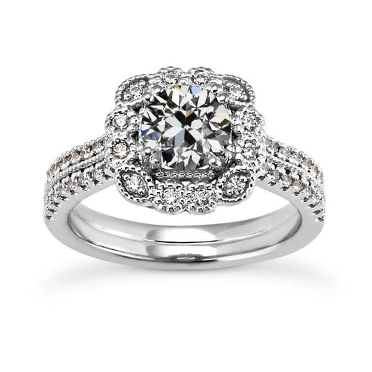 natural round diamond 5ct ring front view