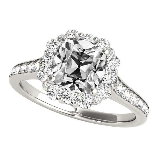natural round diamond 8.25ct ring front view