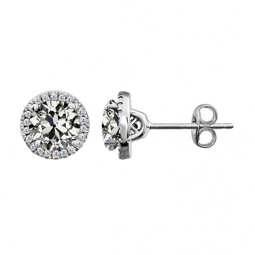 Drop Earrings 14K White Gold with Brilliant Diamond – main view