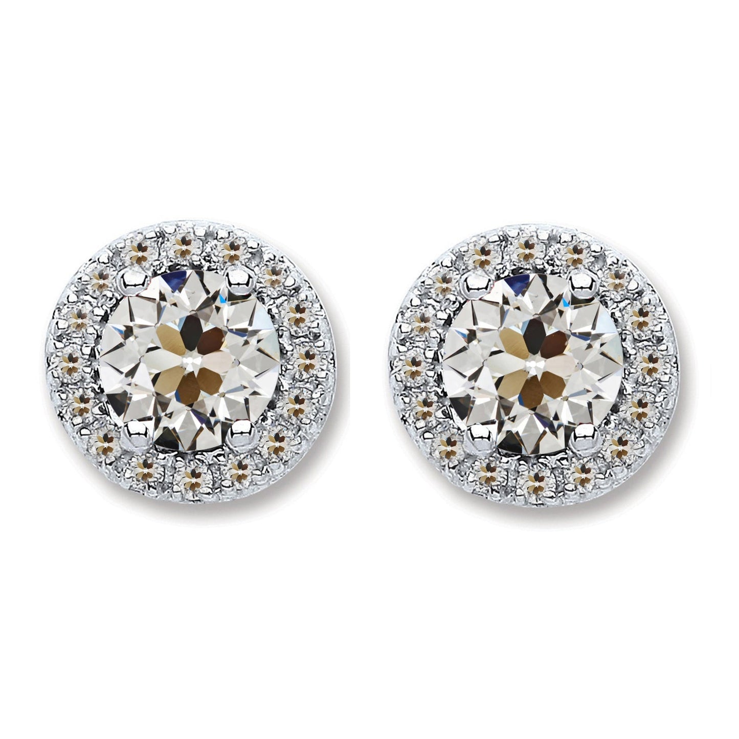 Fine Diamond Earrings 1.50-ct 14K White Gold – main view