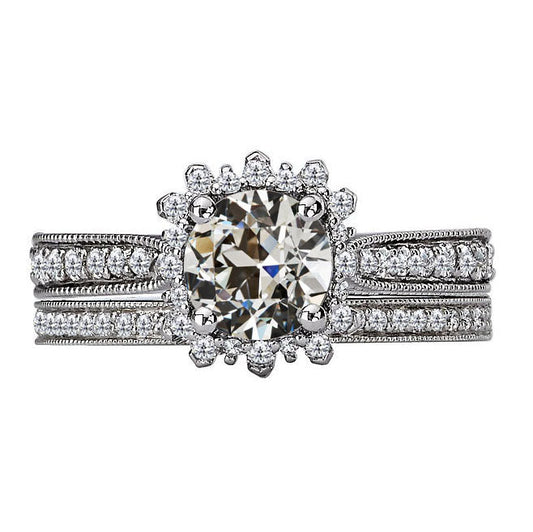Luxury Halo Engagement Ring 3.50 ct – main view