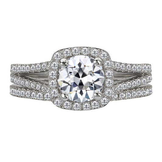 Diamond Bridal Ring 2-ct 14 Karat White Gold – main view
