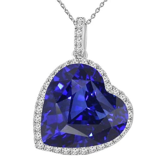 Cornflower Blue Sapphire Gemstone Pendant – main view