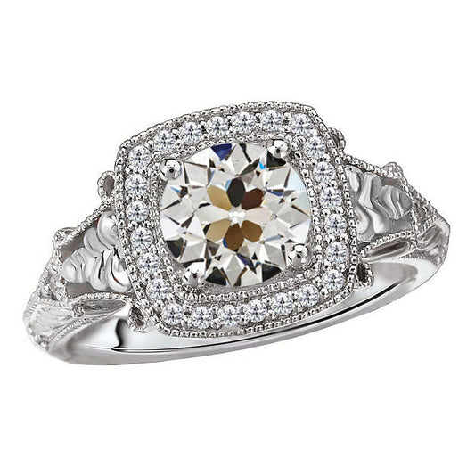 High-End Halo Setting Ring 4 ct – main view