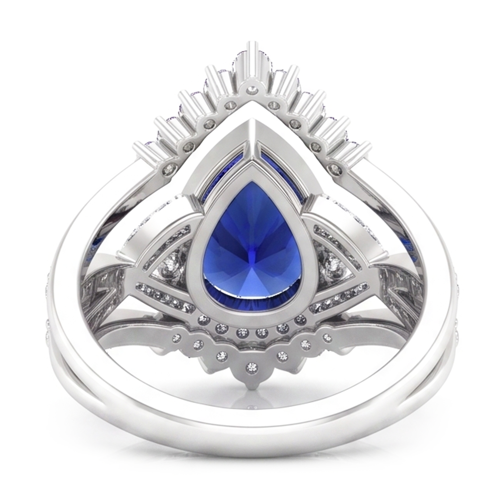 Handcrafted Cornflower Blue Sapphire Precious Stone Ring 3 ct |