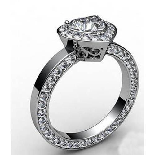 natural round diamond 5.50ct ring side angle