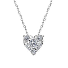 Heart Shape 1.25 Carats Real Natural Earth Mined Diamond Pendant Necklace 14K White Gold