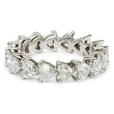 Heart Shaped Genuine Diamond Eternity Band