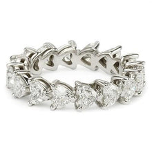 Heart Shaped Genuine Diamond Eternity Band