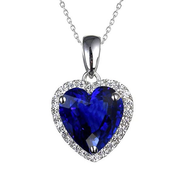 Authentic Cornflower Blue Sapphire Precious Stone Pendant – main view