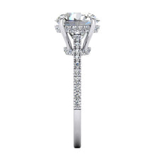 Hidden Halo Oval Diamond Engagement Ring With Accents 5.50 Carats