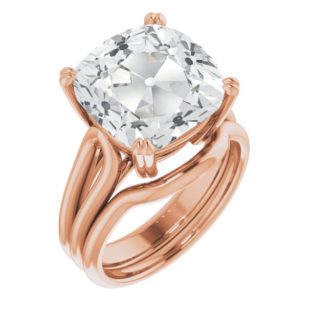 Earth-Mined Fine Diamond Proposal Ring 5 ct 14K Rose Gold – main view
